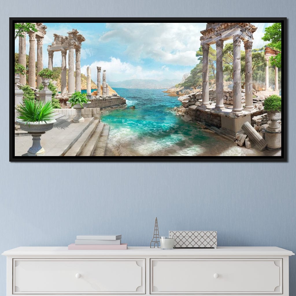 Ancient Greek Ruins Canvas Wall Art