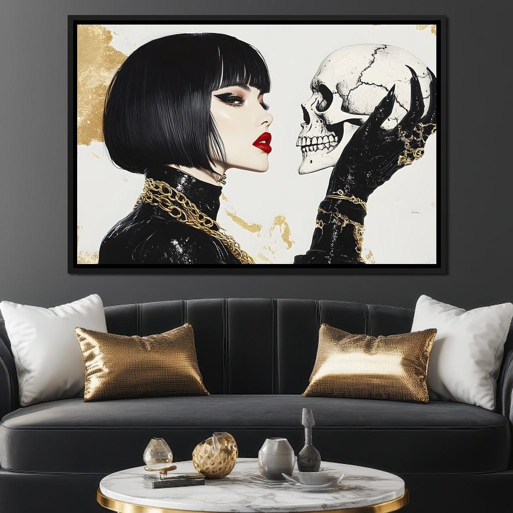 Eternal Bond Skull Canvas Wall Art