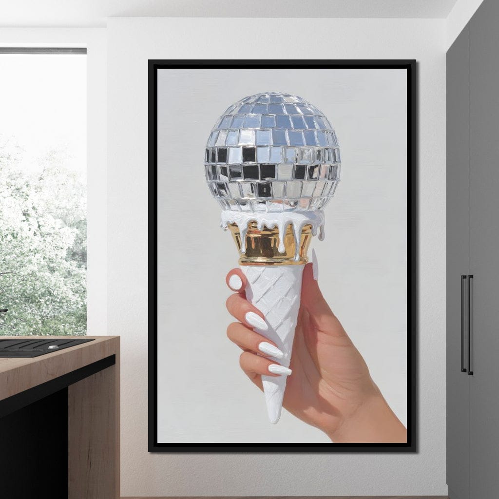 Melting Disco Cone Pop Canvas Wall Art