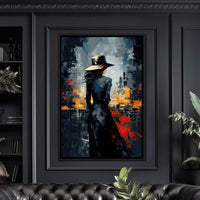 Dusk Enigma in Monochrome Canvas Wall Art