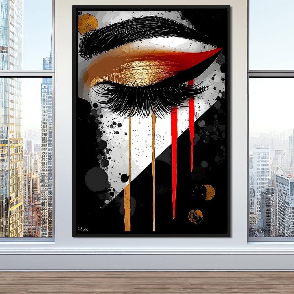 Golden Gaze Elegance Canvas Wall Art