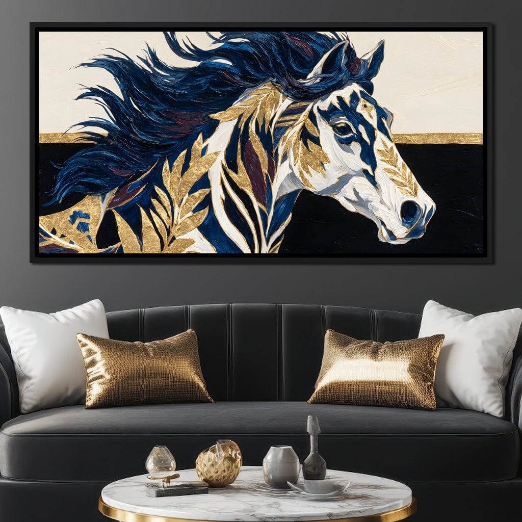 Galloping Midnight Majesty Canvas Wall Art
