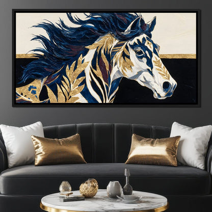 Galloping Midnight Majesty Canvas Wall Art