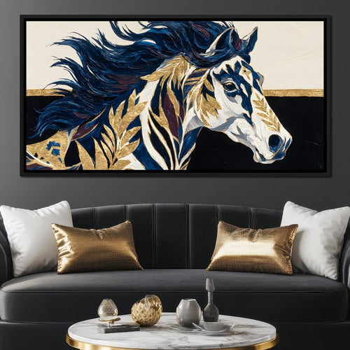 Galloping Midnight Majesty Canvas Wall Art