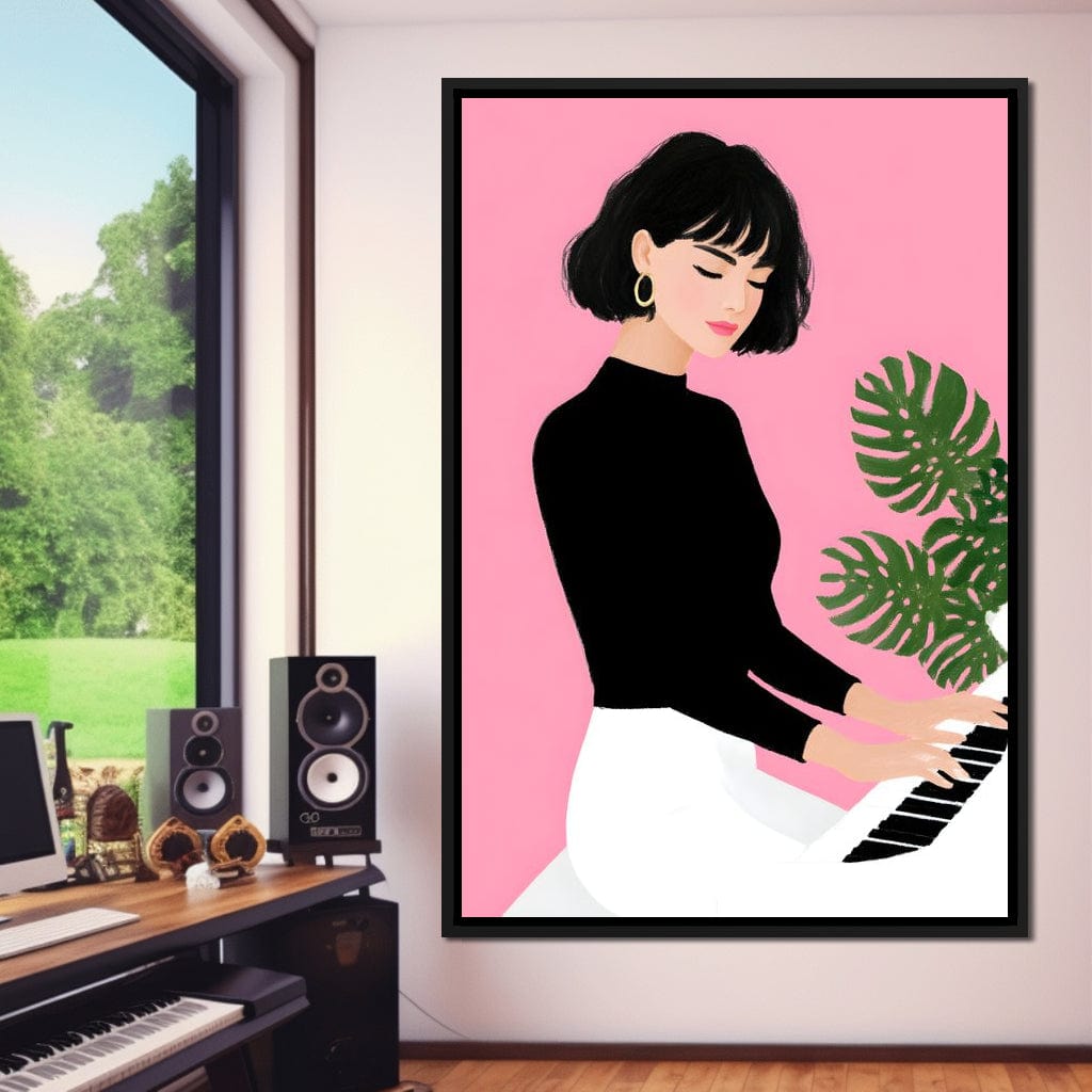 Melody on Rose Studio Keys Canvas Wall Art