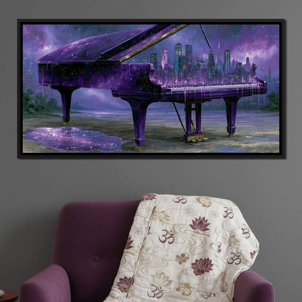 Melodies Melting Into The Night Sky Canvas Wall Art