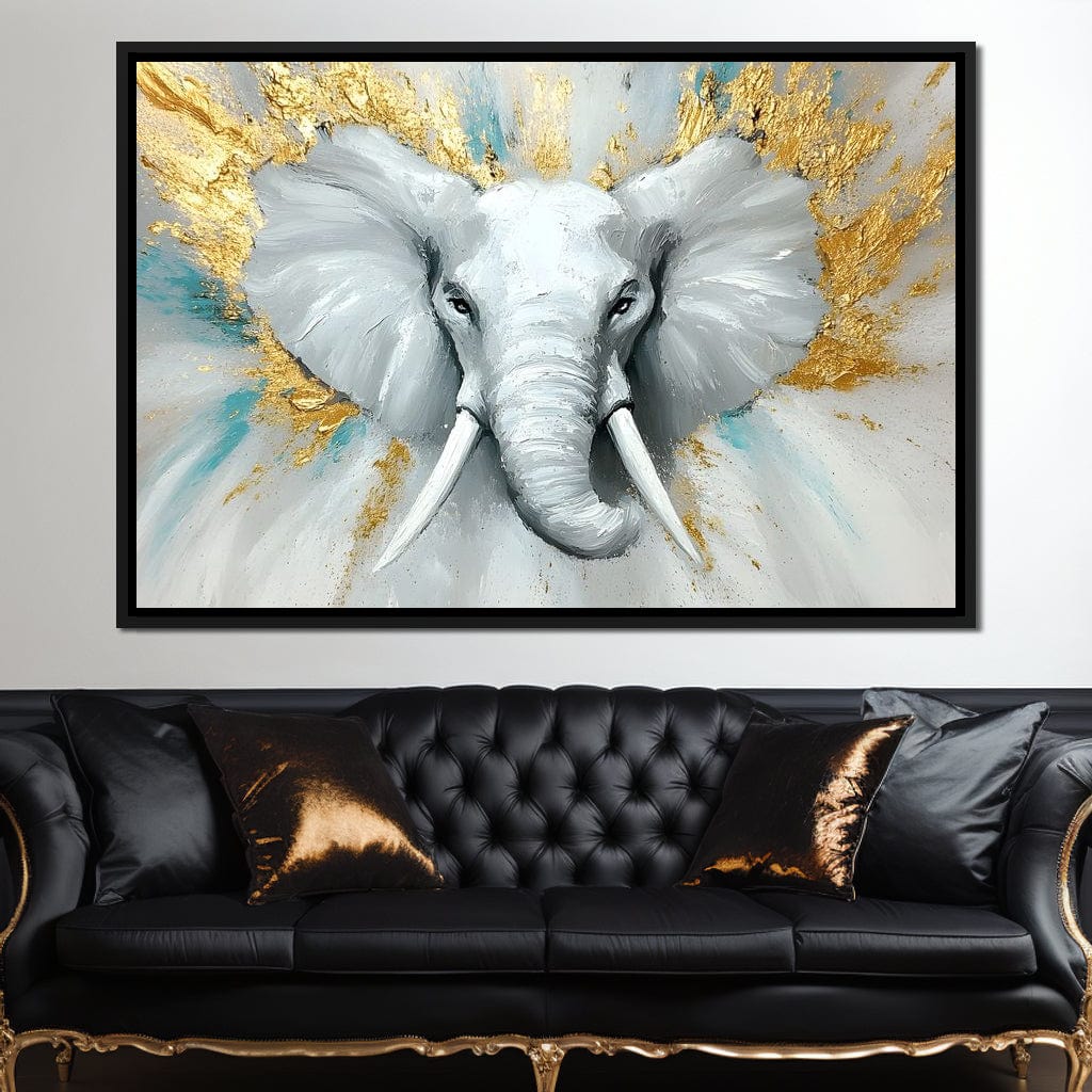 Majestic Elephant Radiance Canvas Wall Art