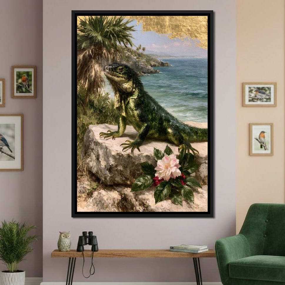 Patient Watcher of the Pacific Shore Canvas Wall Art