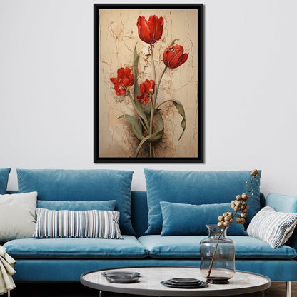 Tulips Resilience Dance Canvas Wall Art