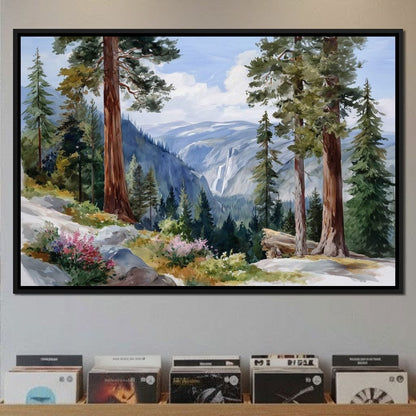 Sierra Falls Pine Vista Trail Canvas Wall Art