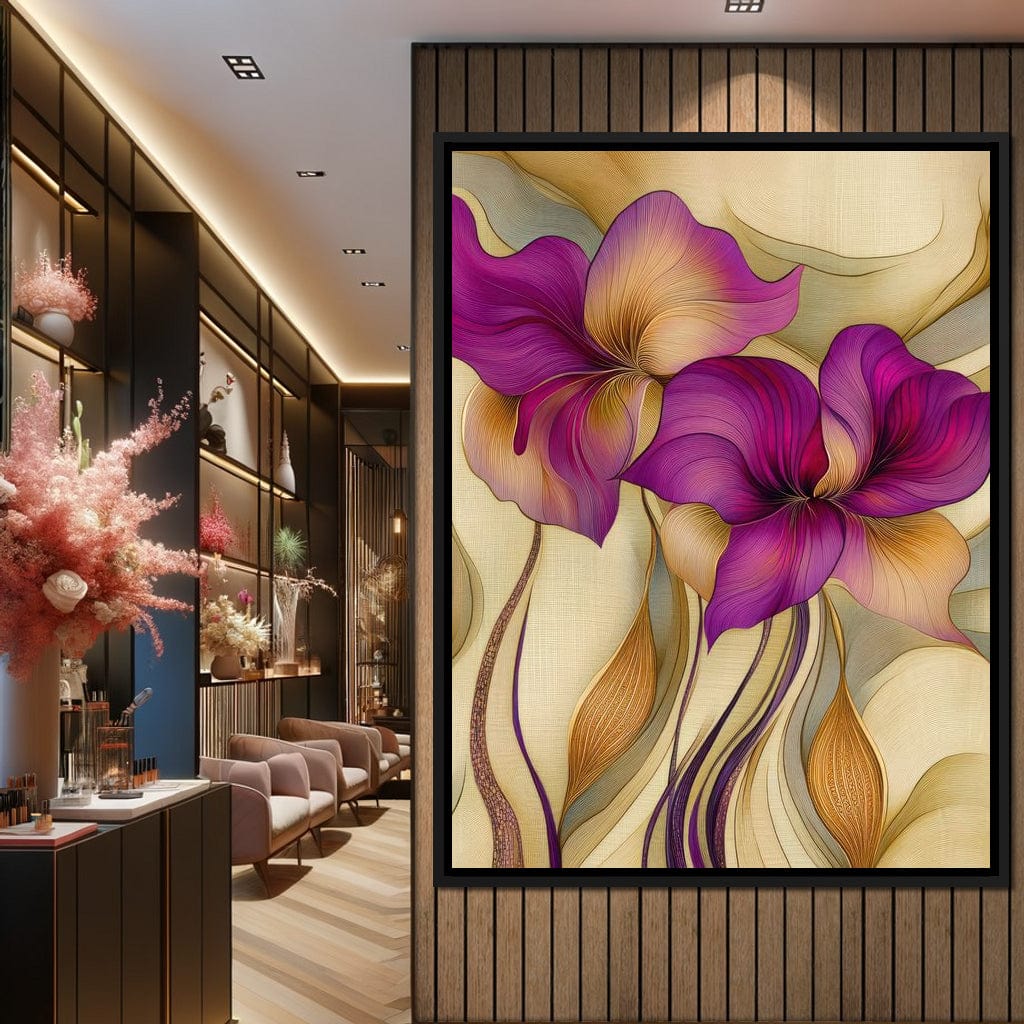 Velvet Blooms Canvas Wall Art