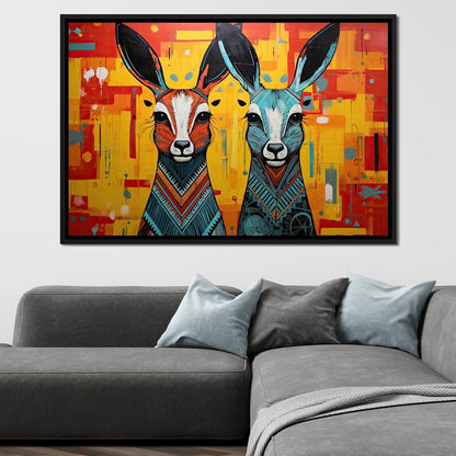 Tribal Spirits of the Wild Canvas Wall Art