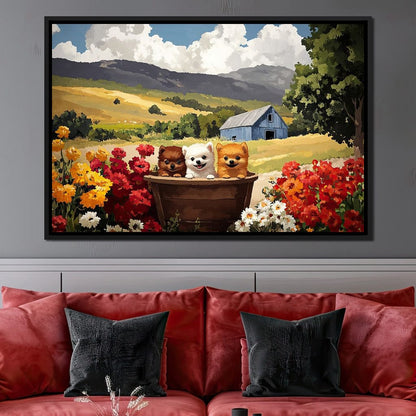 Fluffy Trio Canvas Wall Art