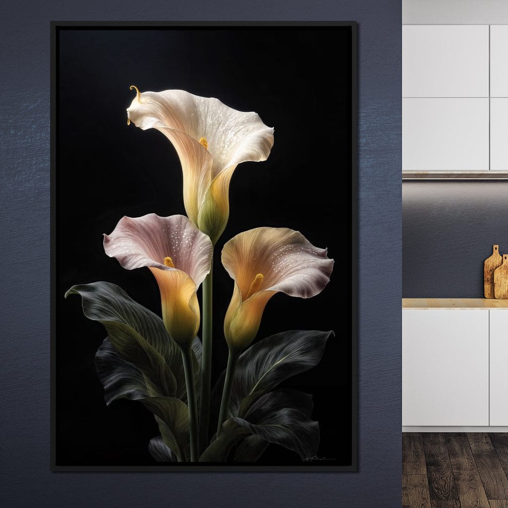 Whisper of Ivory Lilies Canvas Wall Art