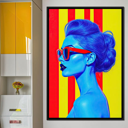 Ultrablue Diva Canvas Wall Art