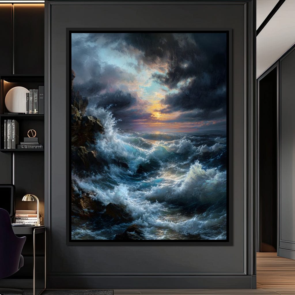 Tempest Dawn Ocean Fury Canvas Wall Art