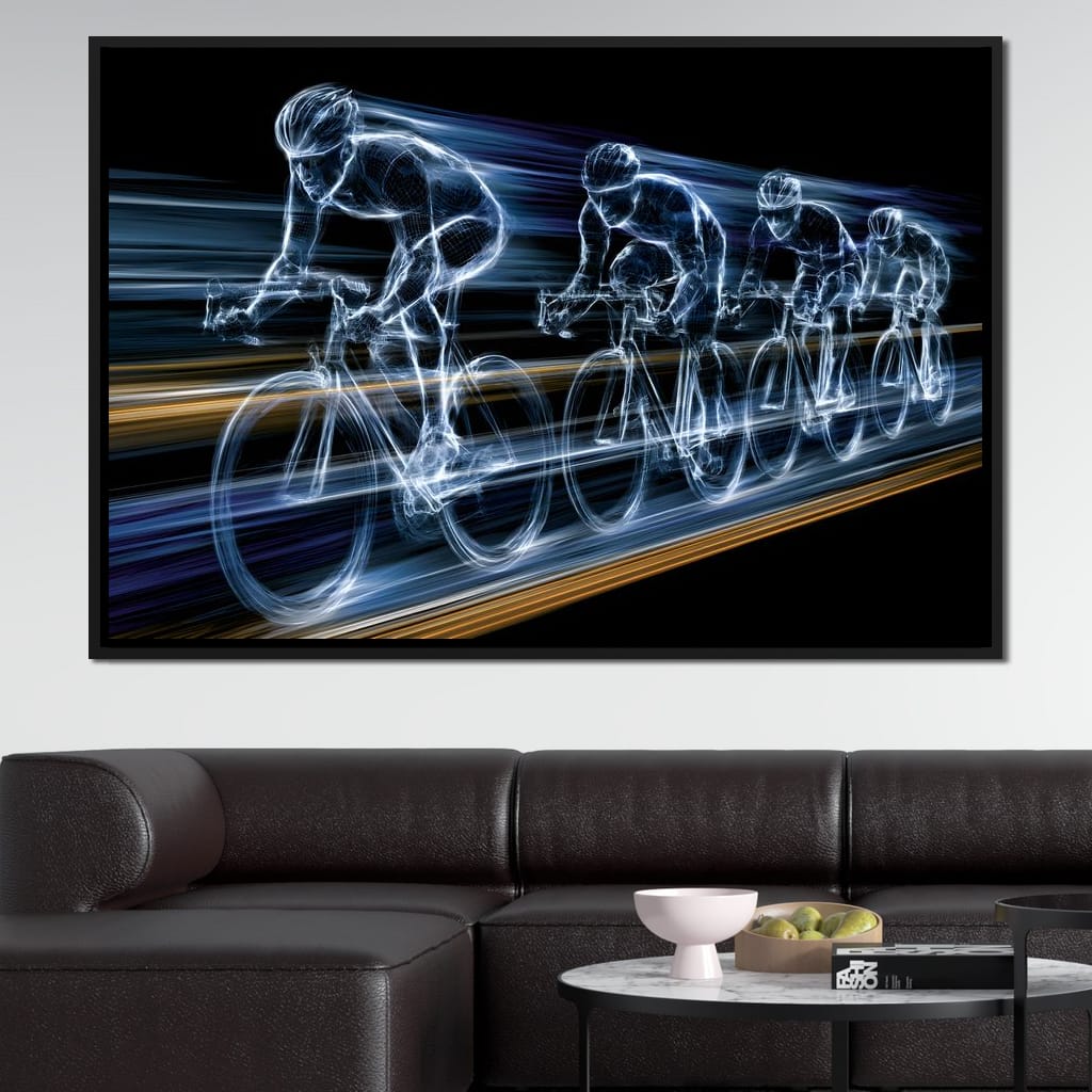 Velocity of the Wireframe Peloton Canvas Wall Art