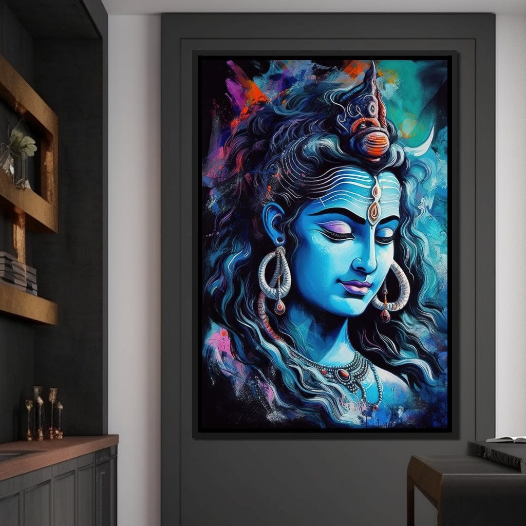 Lord Shiva's Contemplation Canvas Wall Art