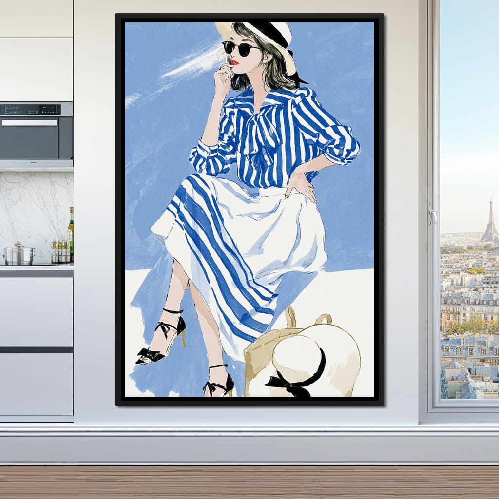 Clear Blue Sky Vacation Canvas Wall Art