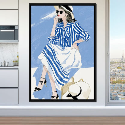 Clear Blue Sky Vacation Canvas Wall Art