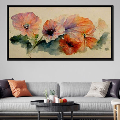 Watercolor Flowers Canvas Wall Art