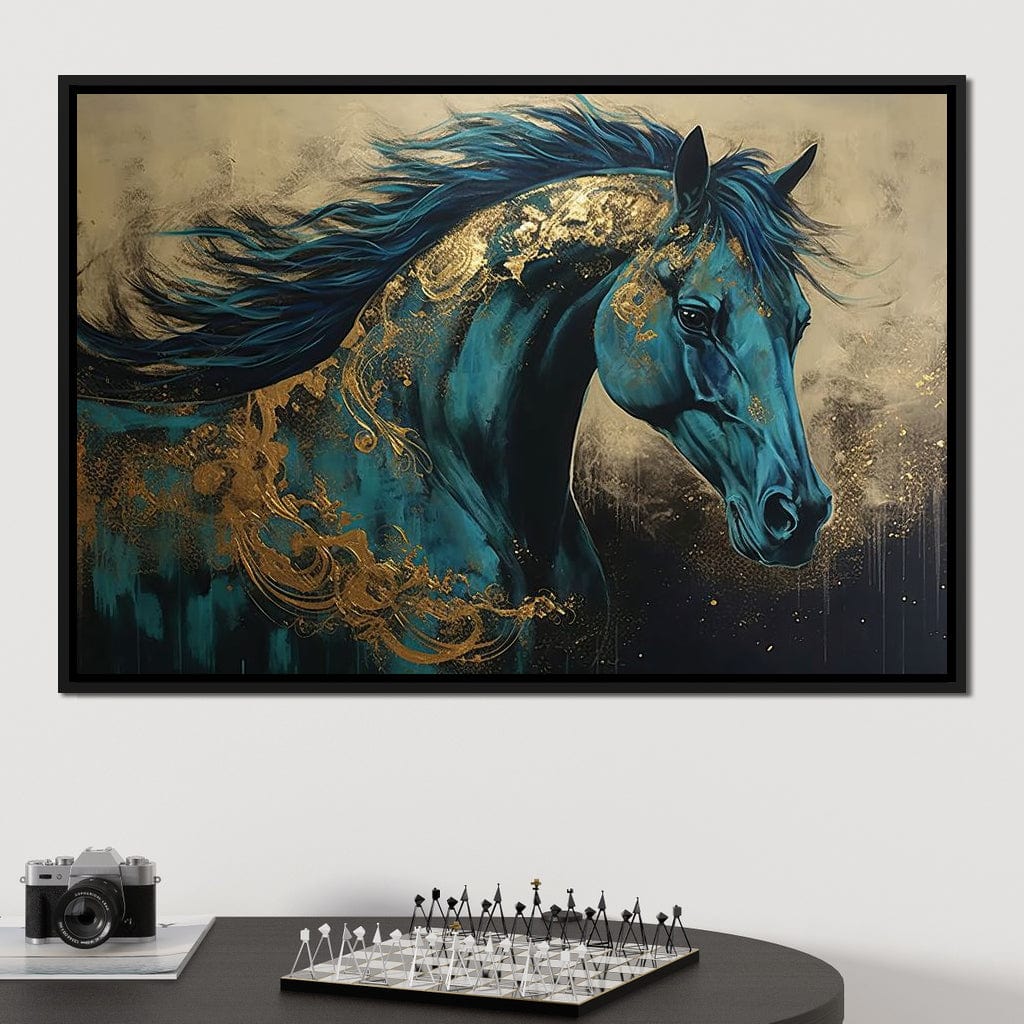 Gilded Horse Canvas Wall Art