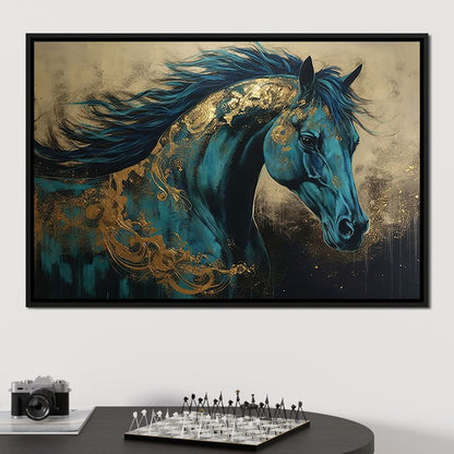 Gilded Horse Canvas Wall Art