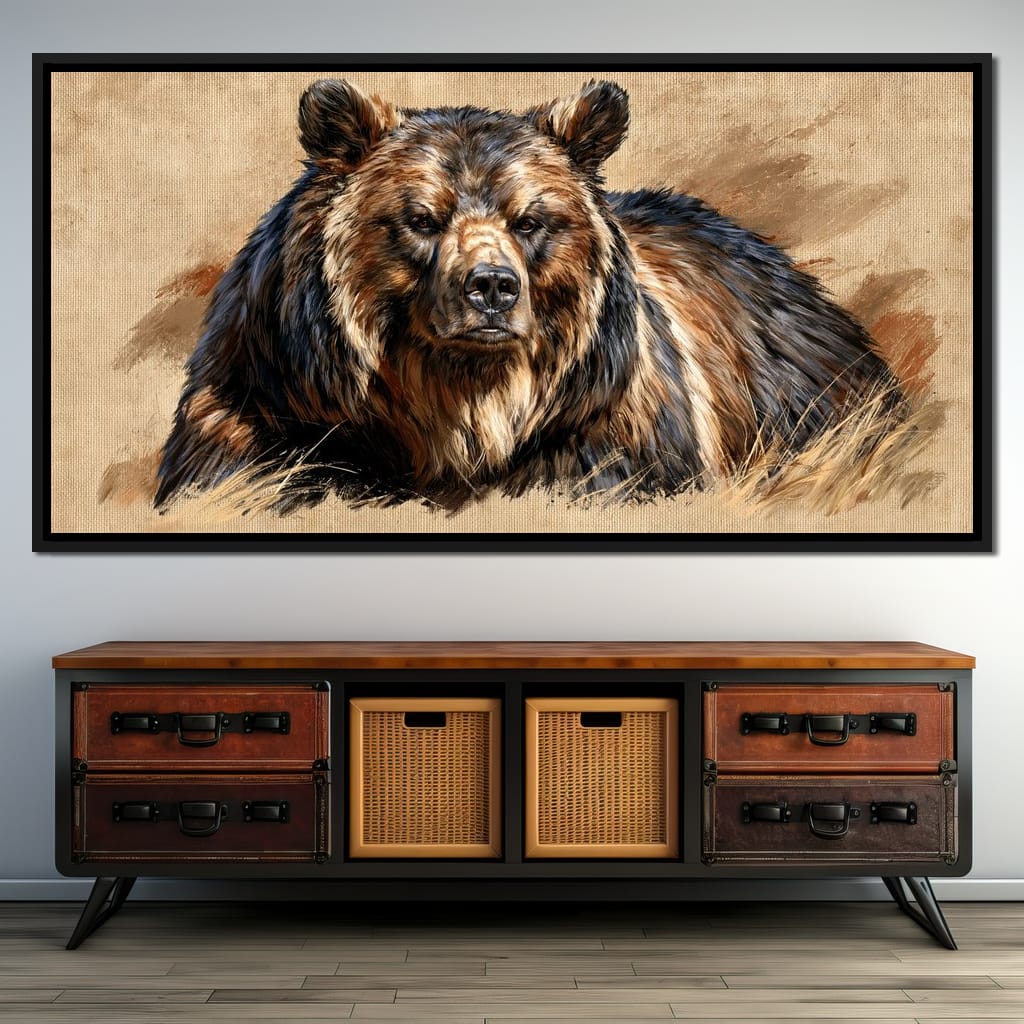 Guardian of the Wild Highlands Canvas Wall Art