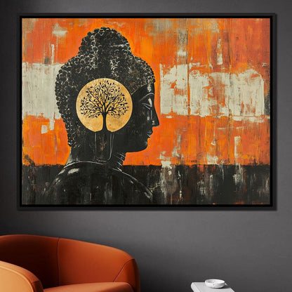 Golden Tree of Enlightenment Canvas Wall Art