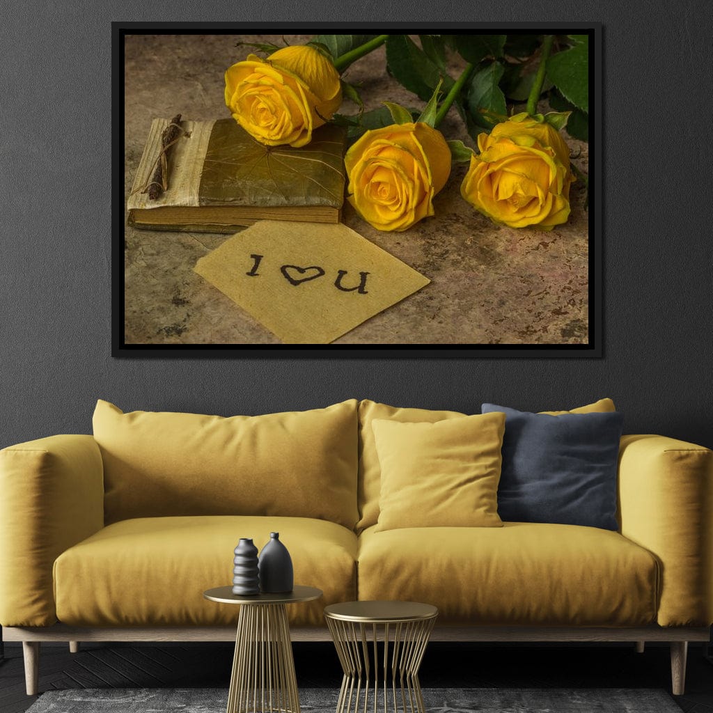 Yellow Roses Canvas Wall Art