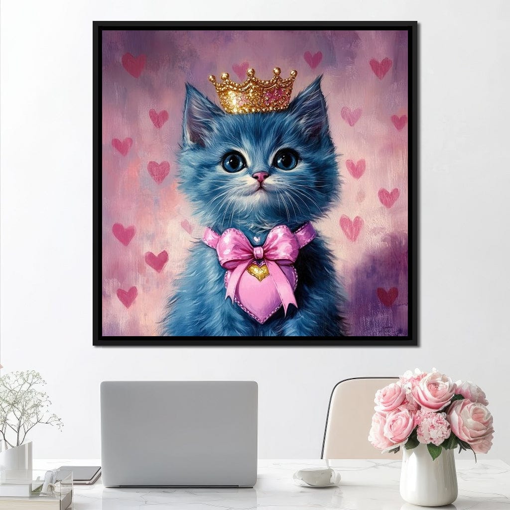 Royal Feline Heart Charmer Canvas Wall Art