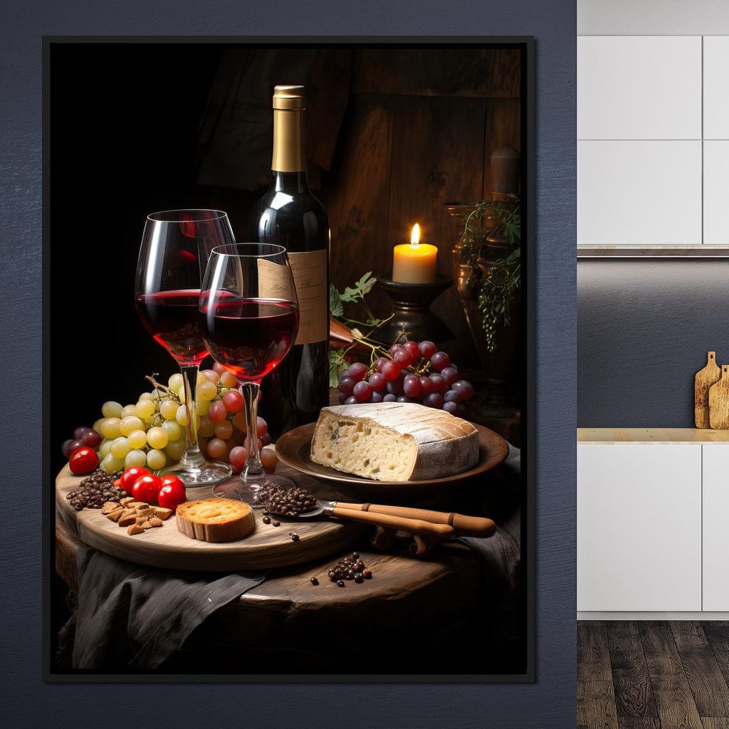 Wine Cheese Banquet Canvas Wall Art