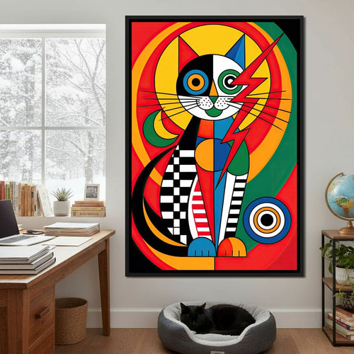 Zap Cat Canvas Wall Art