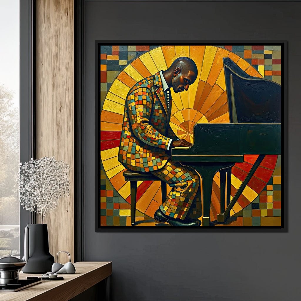 The Mosaic Pianist Canvas Wall Art