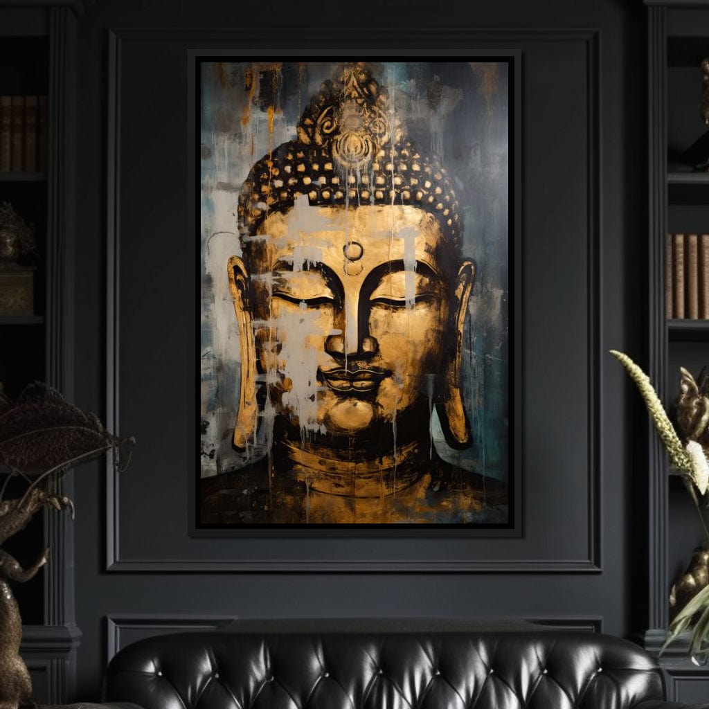 Gracious Golden Buddha Canvas Wall Art