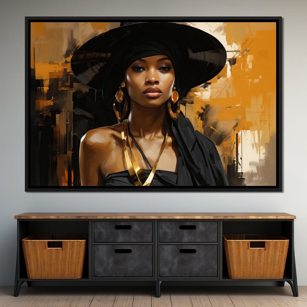 Black Gold Fashion Canvas Wall Art