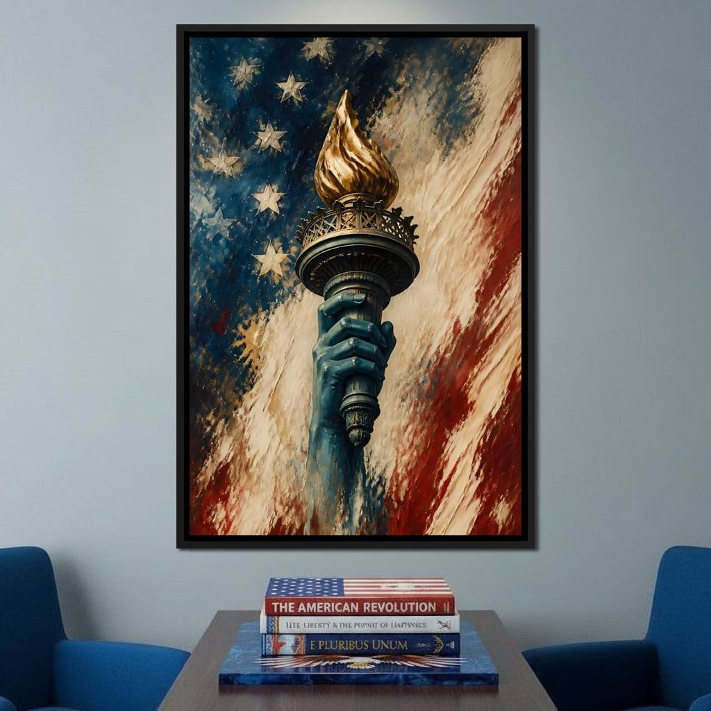 Liberty Igniting The Storm Canvas Wall Art