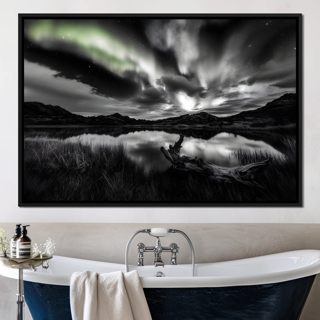 Eternal Wilderness Light Green Glow Canvas Wall Art