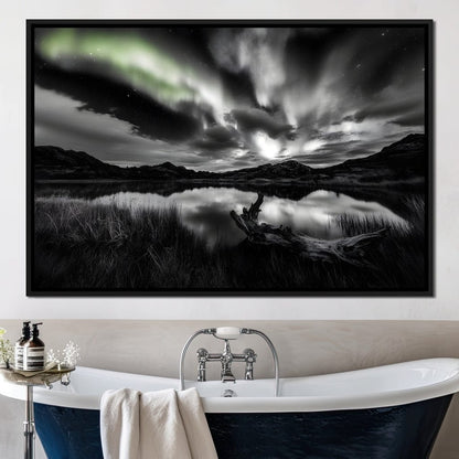Eternal Wilderness Light Green Glow Canvas Wall Art