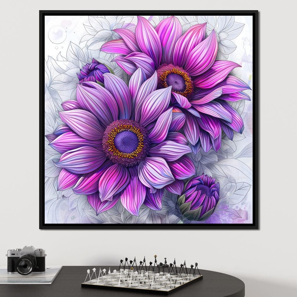 Purple Petal Parade Canvas Wall Art