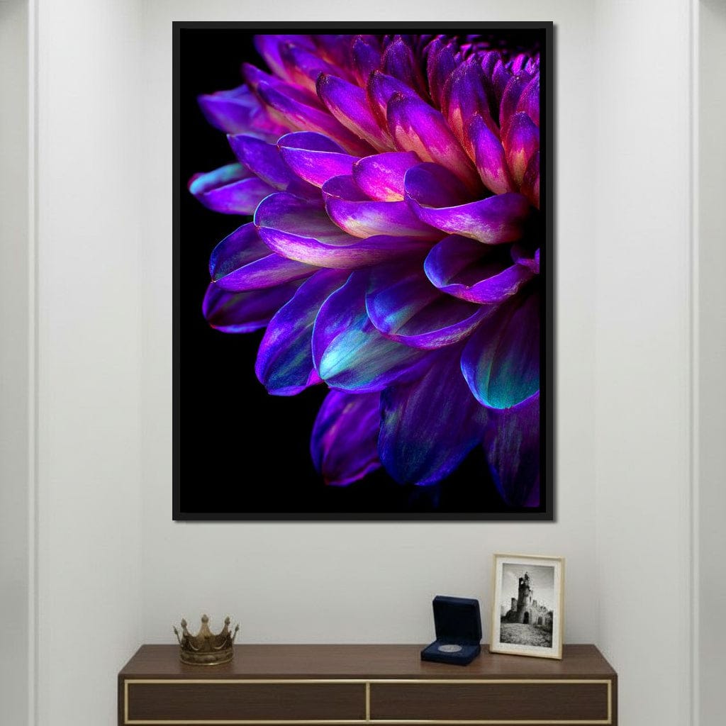 Electric Violet Petal Reverie Canvas Wall Art