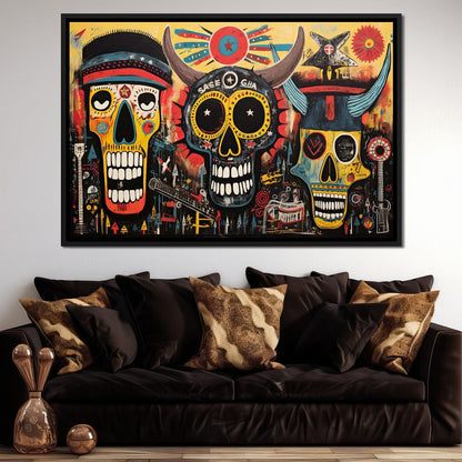 Vibrant Tribal Spirit Montage Canvas Wall Art