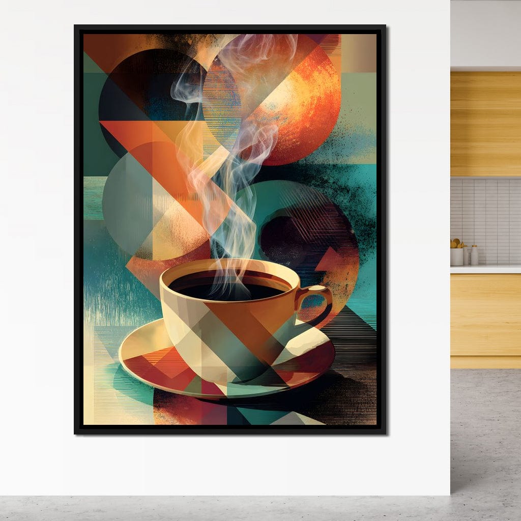 Geometric Morning Steam Ritual Canvas Wall Art