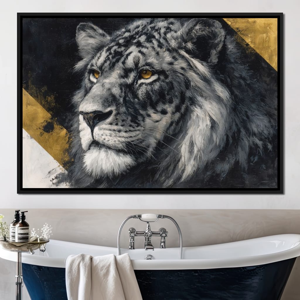 Golden Eyed Lion King Canvas Wall Art