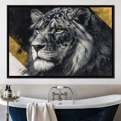 Golden Eyed Lion King Canvas Wall Art