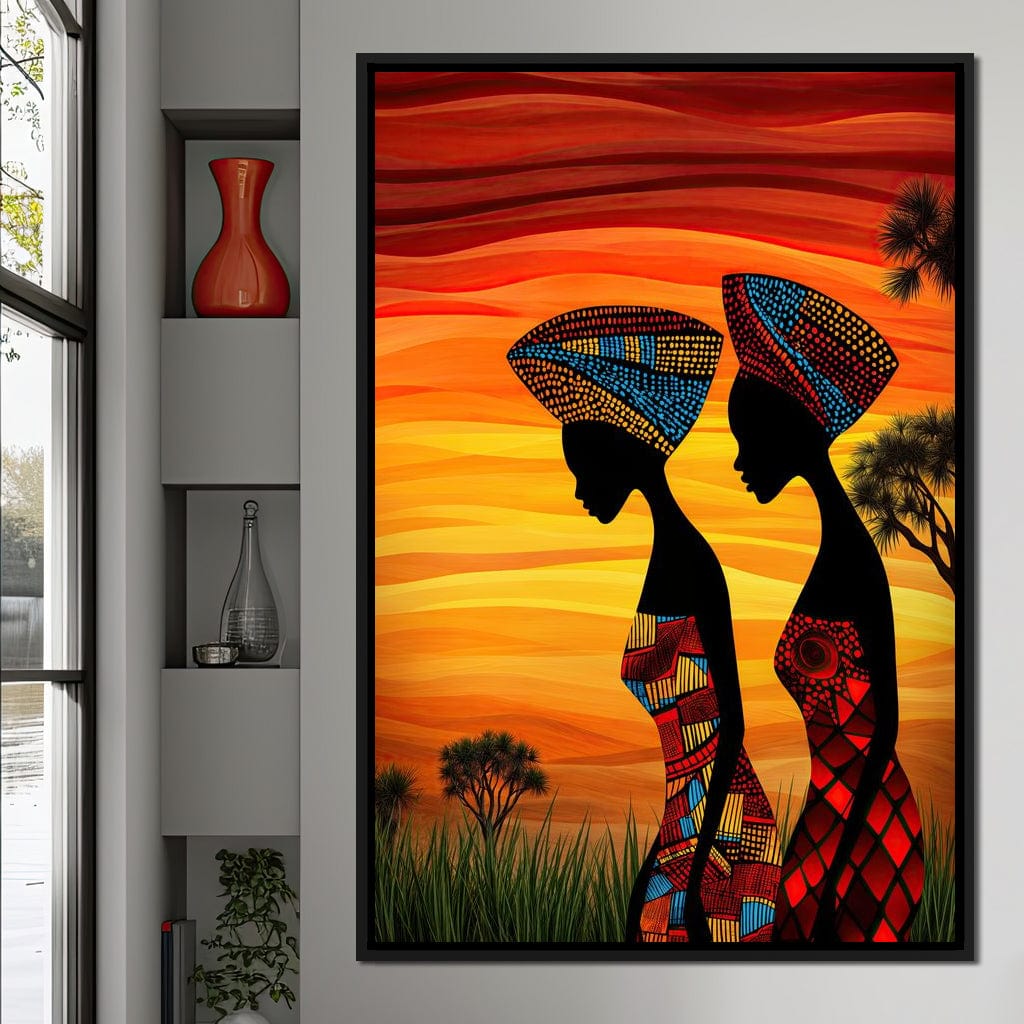 Sisters of the Savannah Canvas Wall Art