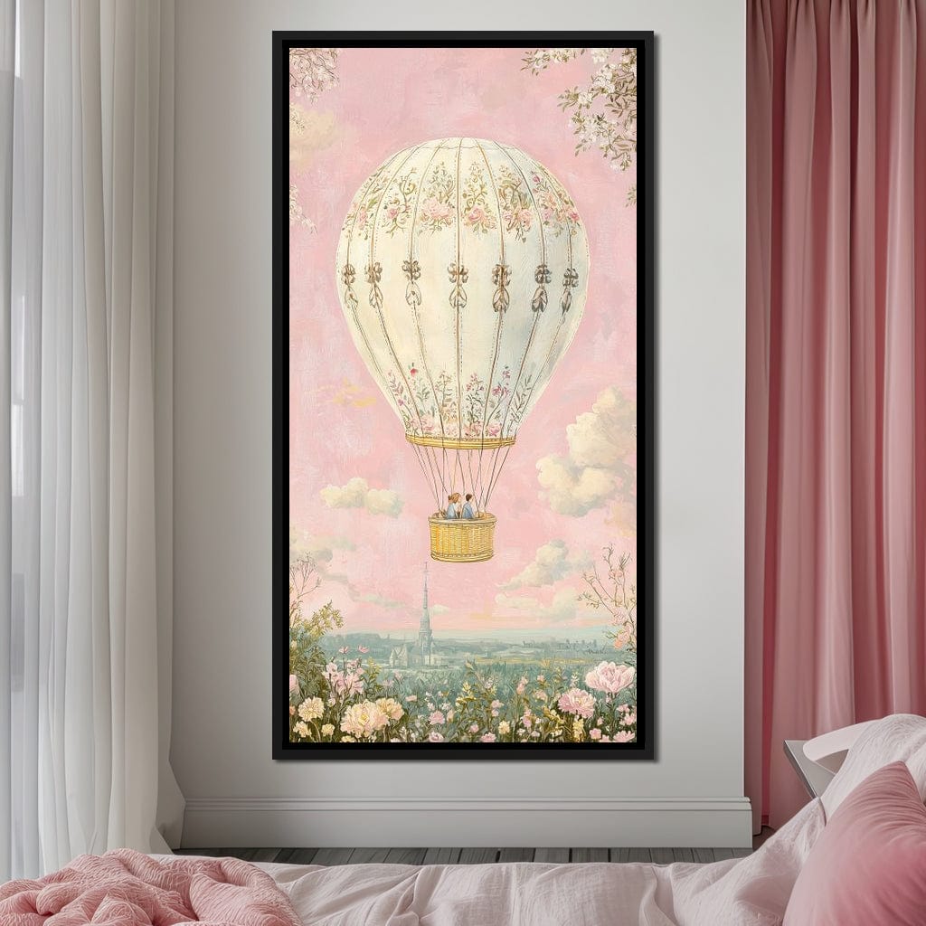 Whimsical Ballad of Airborne Dreams Canvas Wall Art