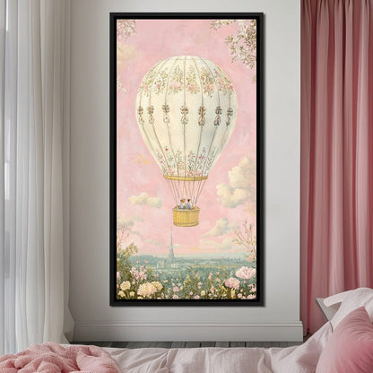 Whimsical Ballad of Airborne Dreams Canvas Wall Art