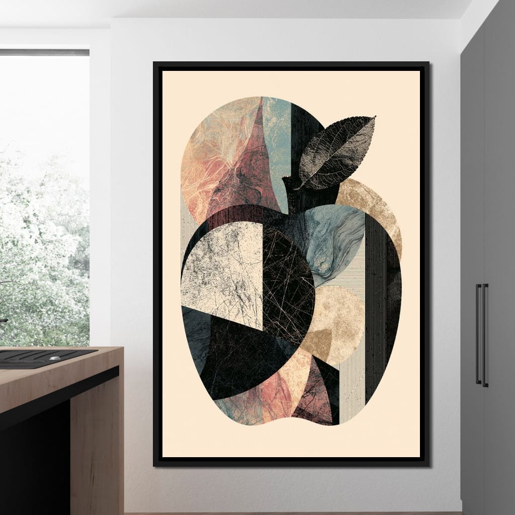 Geometric Harvest Of Forgotten Apple Canvas Wall Art