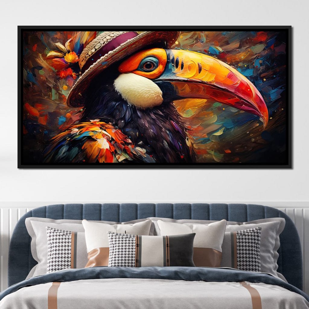 Tucan Tourist Canvas Wall Art